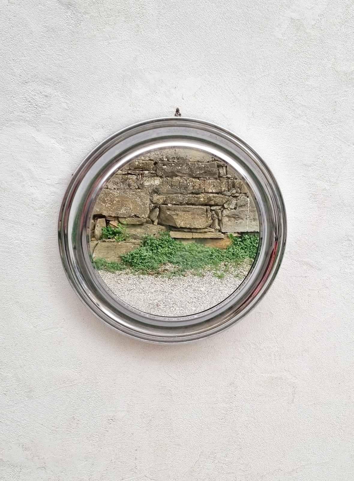 Narciso Round Wall Mirror, Design by Sergio Mazza for Artemide, Italy 70s For Sale 3