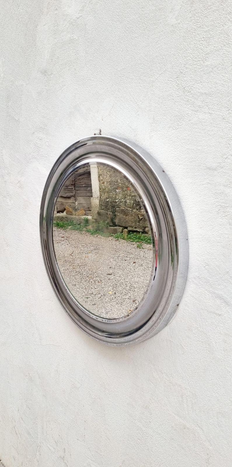 Mid-20th Century Narciso Round Wall Mirror, Design by Sergio Mazza for Artemide, Italy 70s For Sale