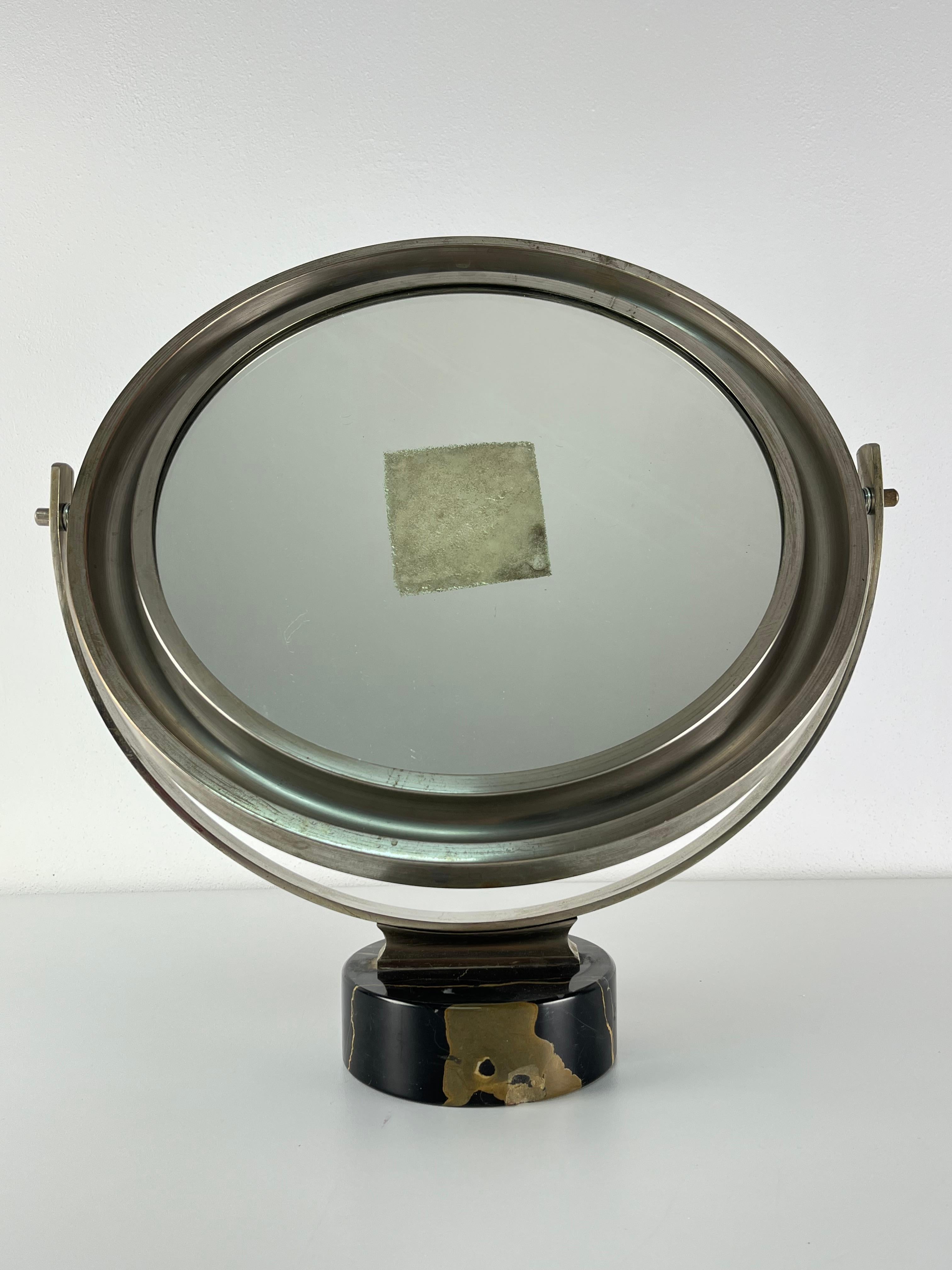 Metal Narciso Tilting Table Mirror by Sergio Mazza for Artemide, 1960s. For Sale