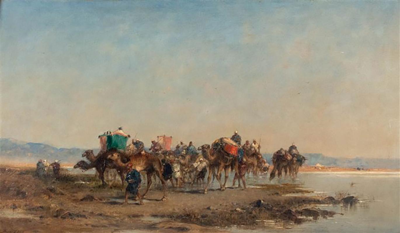 "CARAVANNE" - Painting by Narcisse Berchere