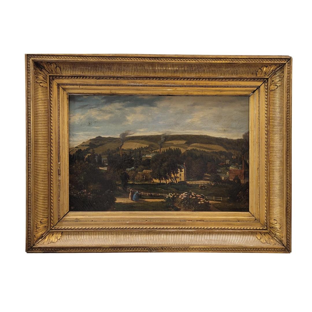 Französischer Orientalist Öl auf Leinwand, Narcisse Berchere Landscape – Painting von Narcisse Berchère (1819- 1891) 