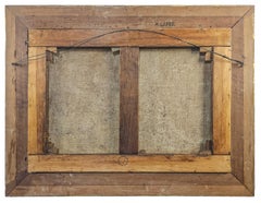 Barbizon Style Oil Painting of Woman in Fontainebleau Forest by Diaz de la Peña