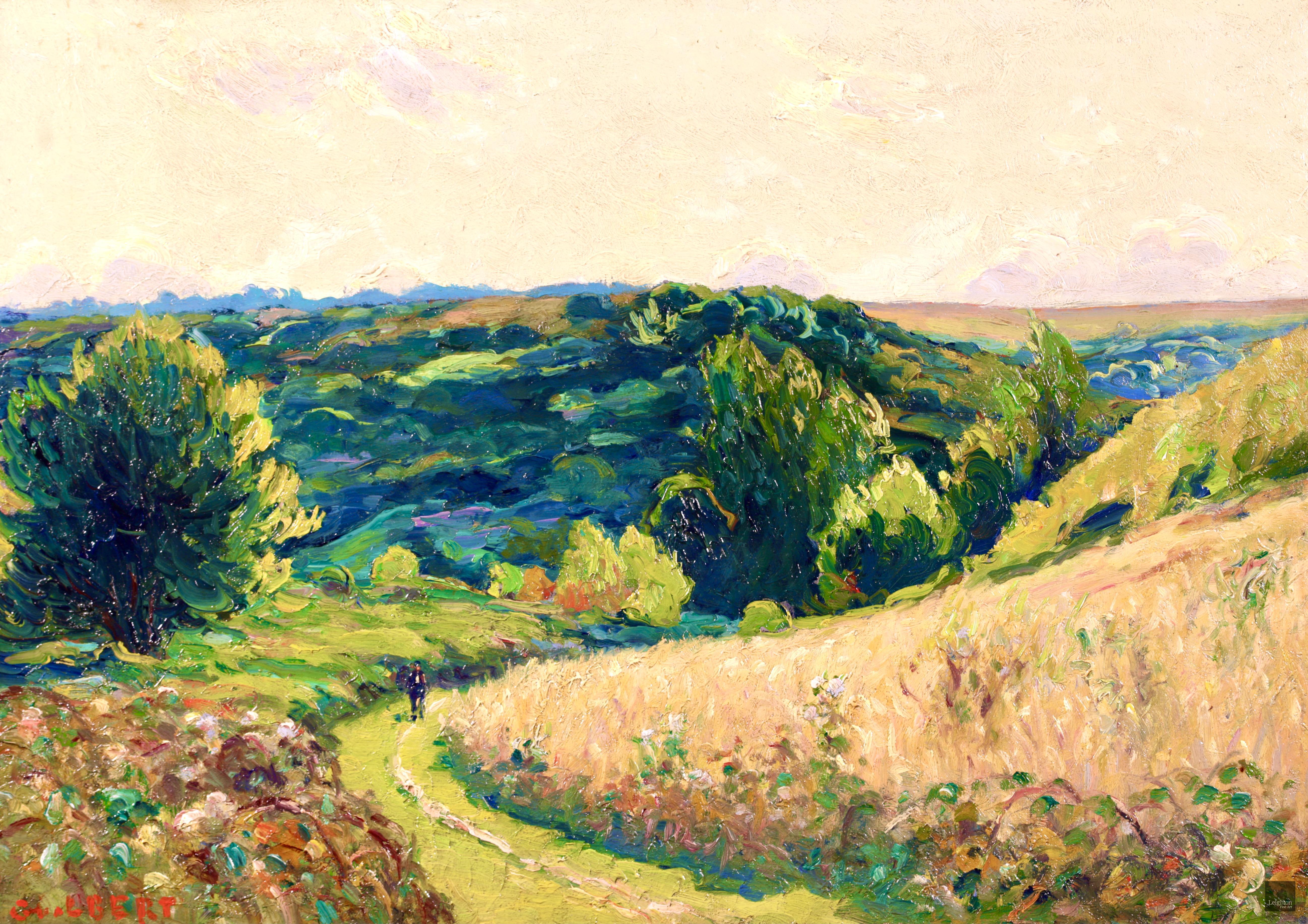 La Vallee D'Antifer - Post Impressionist Oil, Landscape by Narcisse Guilbert 1