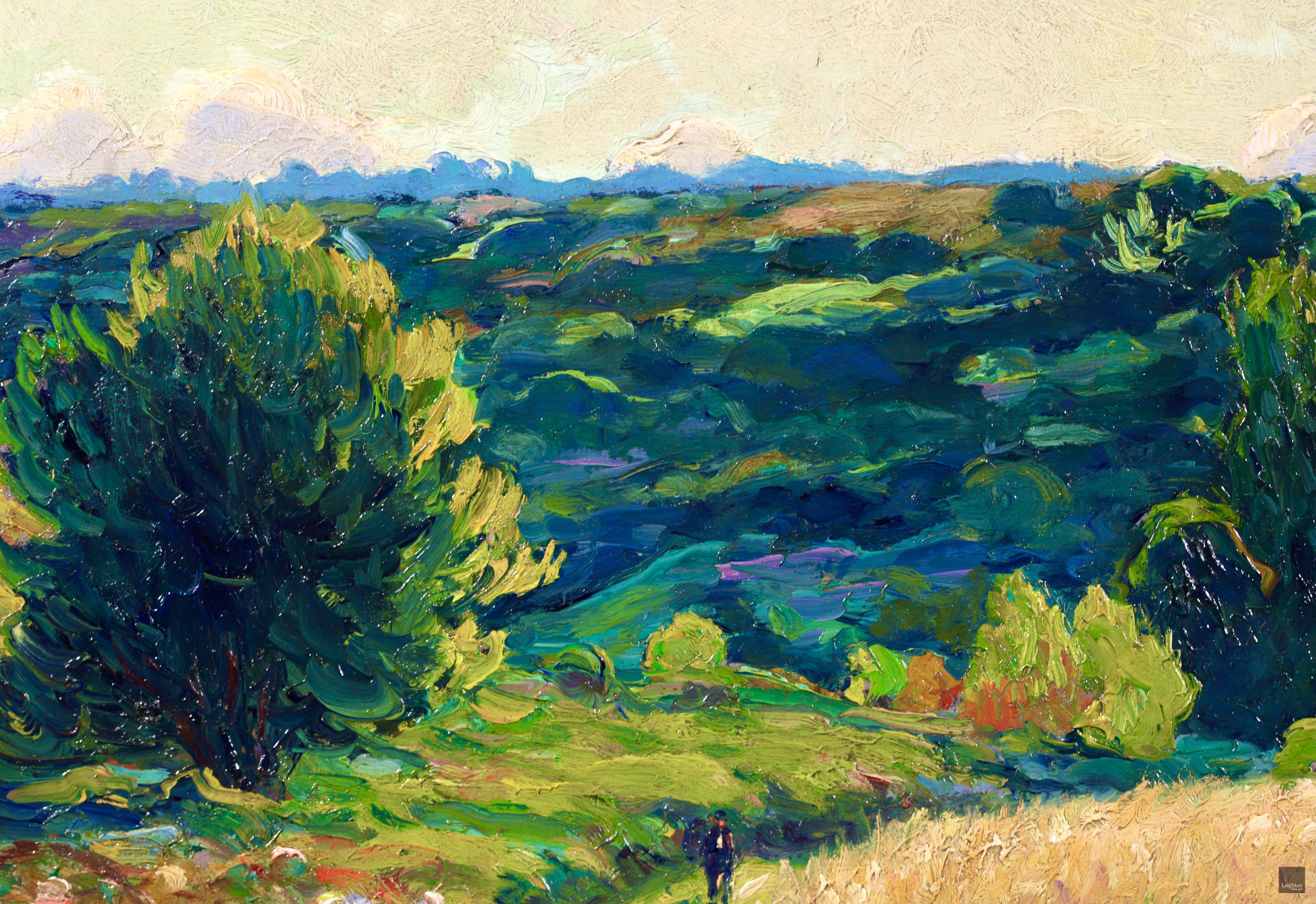La Vallee D'Antifer - Post Impressionist Oil, Landscape by Narcisse Guilbert 7