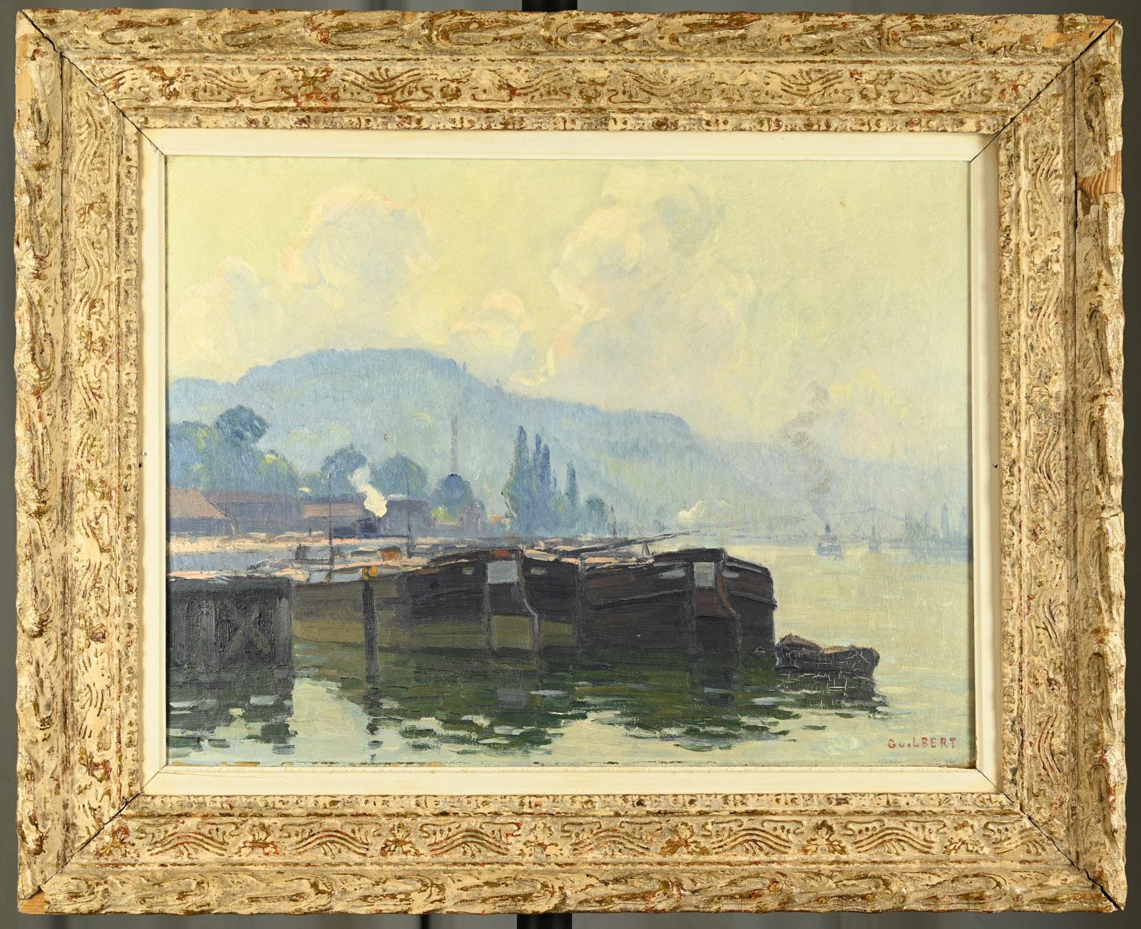 Narcisse Guilbert Landscape Painting - Pré au Loup, Brume ensoleillée