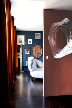 Narcisse Mirror by Emilie Lemardeley, 21st Century, Hammered Metal