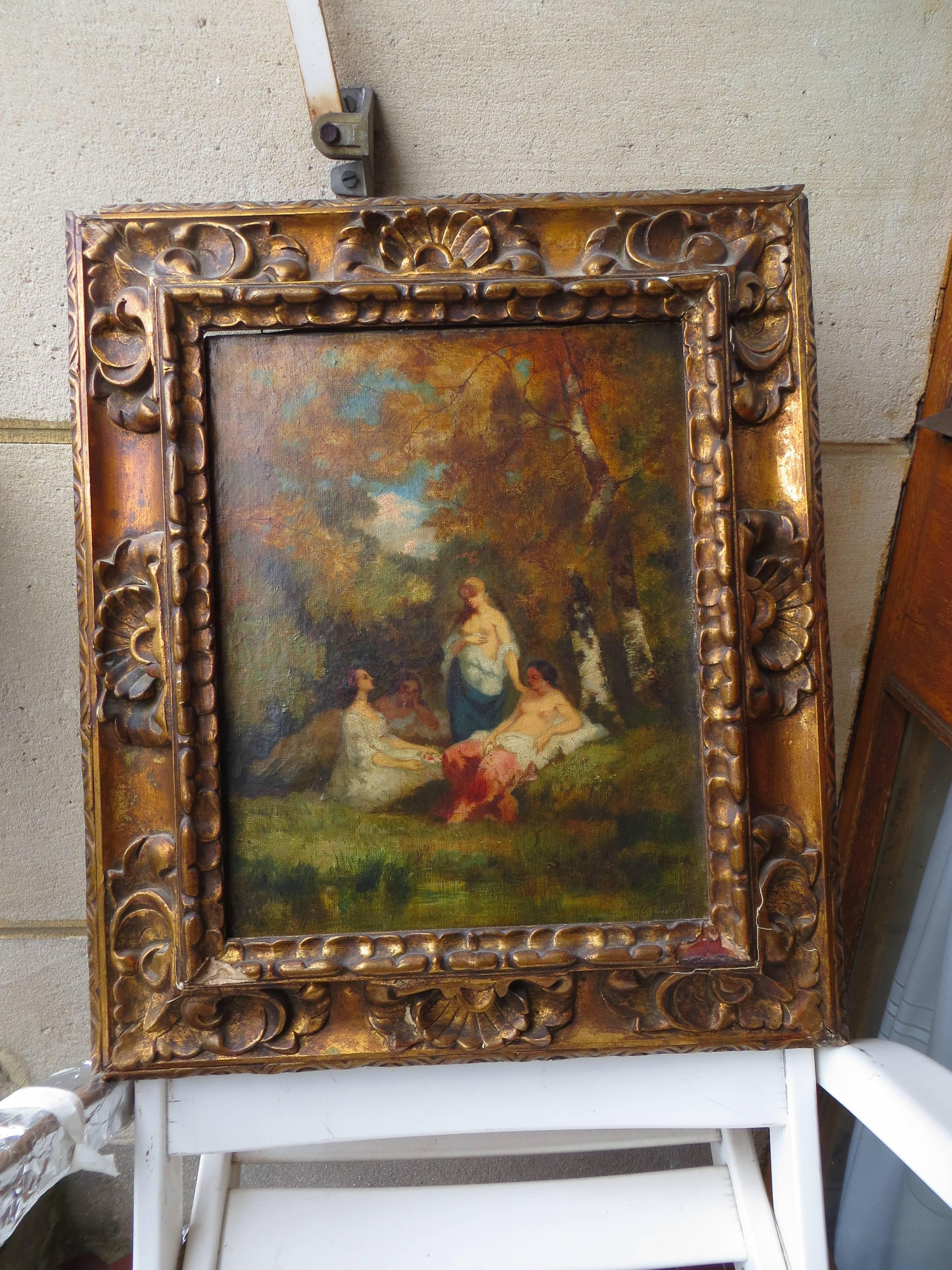 The Swimmers  by the Cercle of Diaz - Painting by Narcisse Virgilio Díaz de la Peña