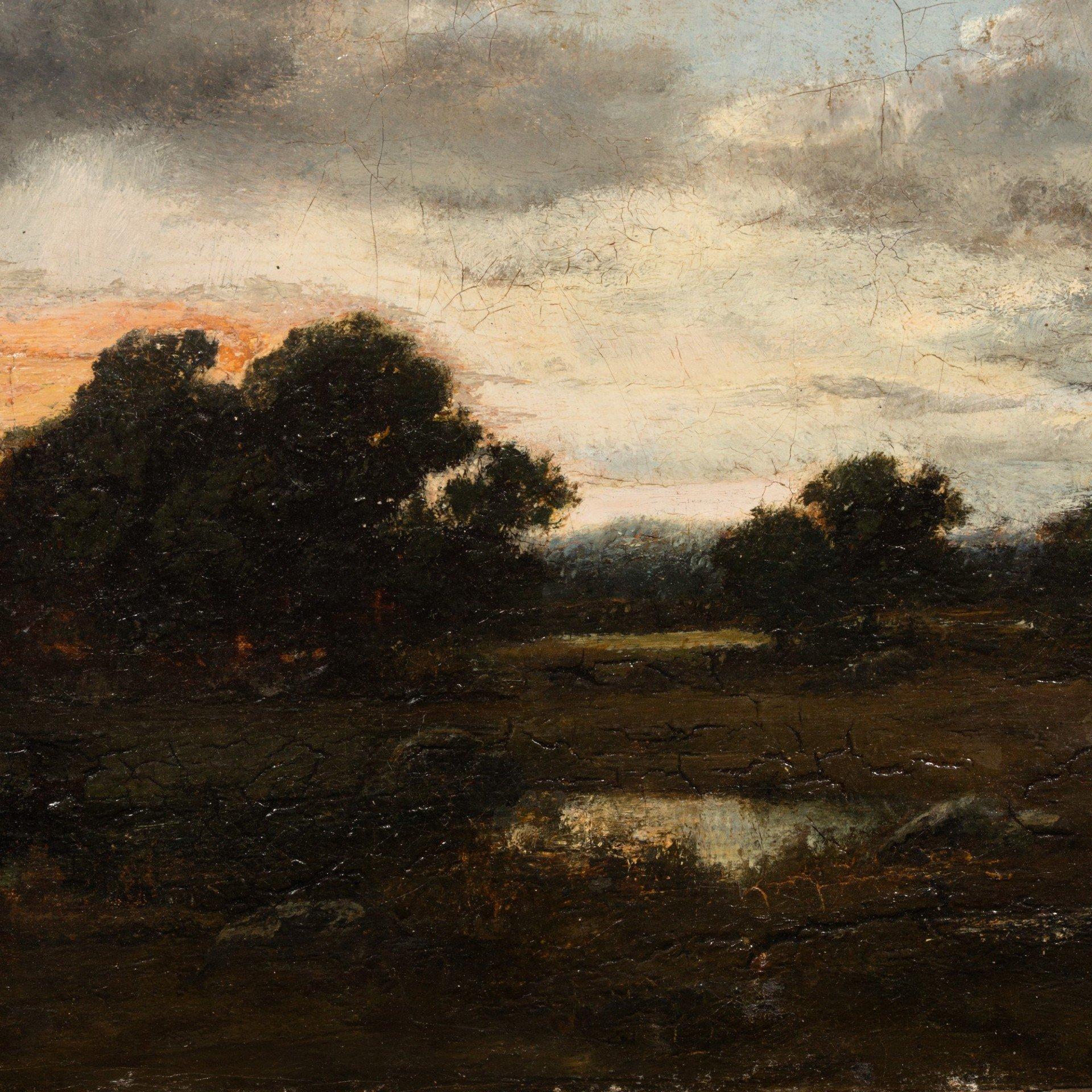 Narcisse Virgilio Díaz de la Peña Landscape Painting - Twilight, oil on canvas by Narcisse-Virgile Diaz de la Pena (1807 - 1876)