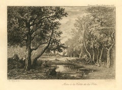 (after) Narcisse Virgile Diaz - "Mare a la Vallee de la Sole" etching