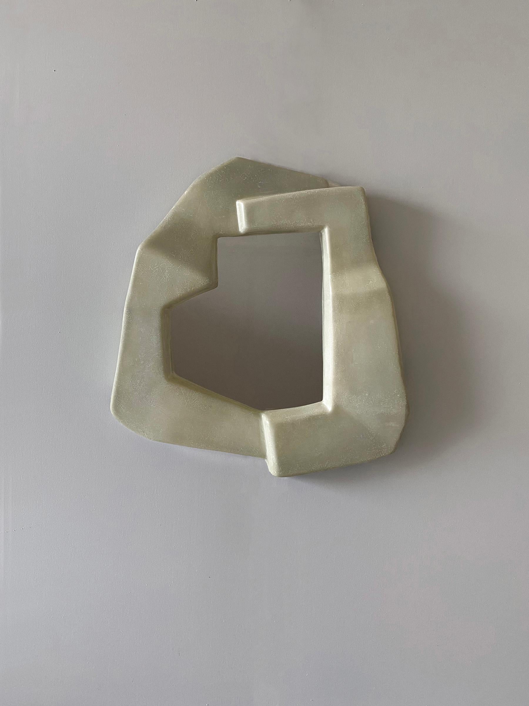 Brutalist Narcissi wall mirror by VAVA Objects, fiberglass mirror handcrafted in Sweden For Sale