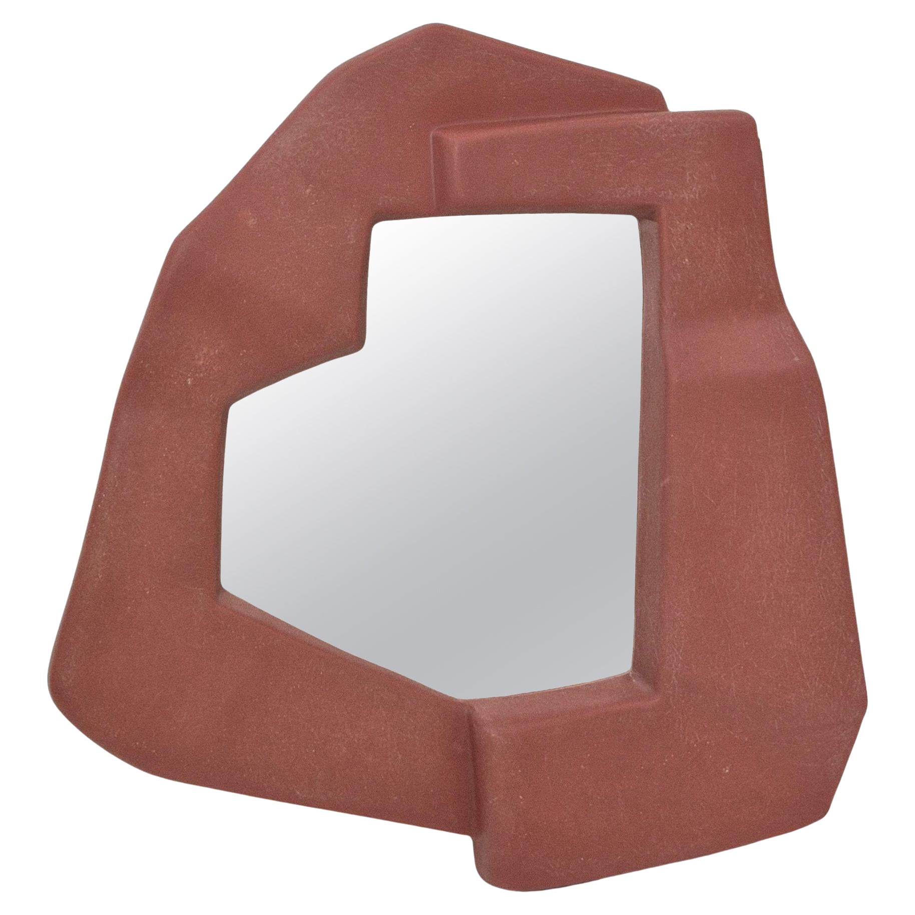 Specchio da parete Narcissi in corallo scuro, realizzato a mano in Svezia da VAVA Objects