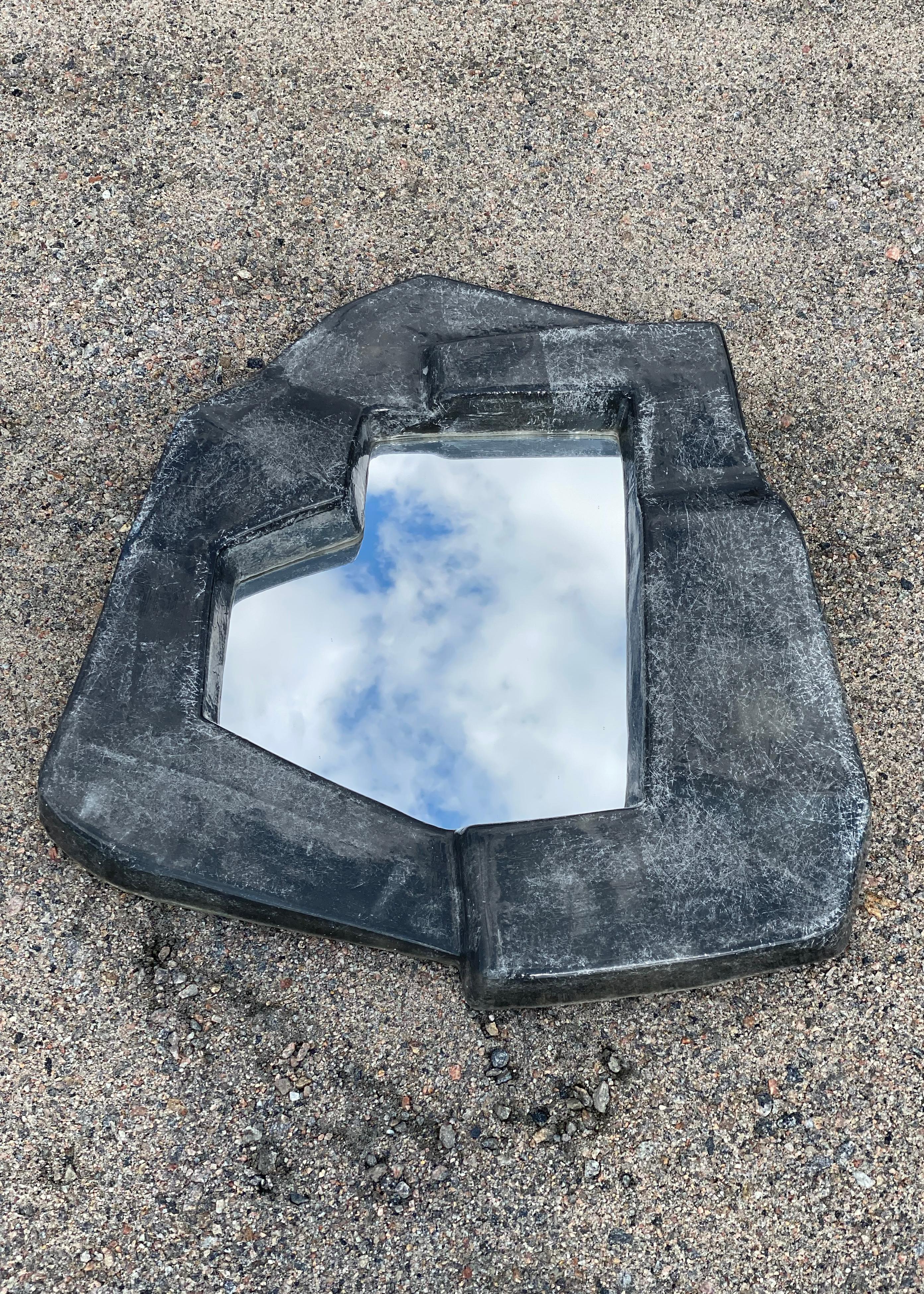 Swedish Narcissi Wall Mirror in Eclipse, handcrafted in Sweden by VAVA Objects For Sale
