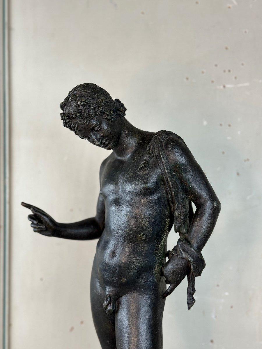 Narcissus, Bronze Excavated Black Patina For Sale 5
