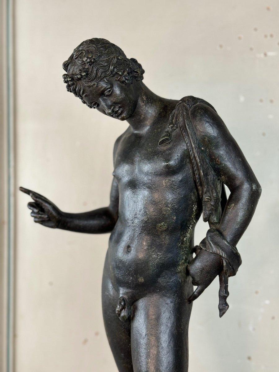 Narcissus, Bronze Excavated Black Patina For Sale 6