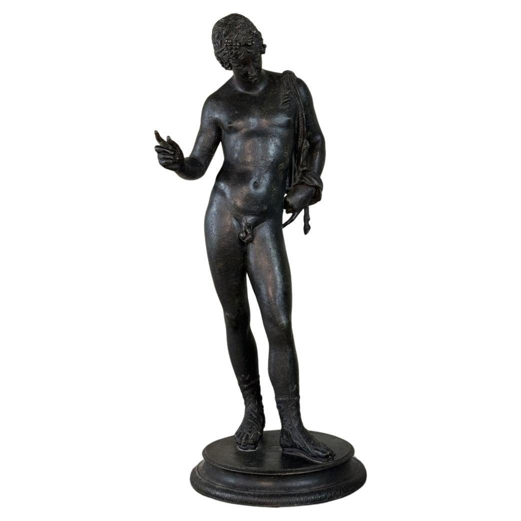 Narcissus, Bronze Excavated Black Patina For Sale