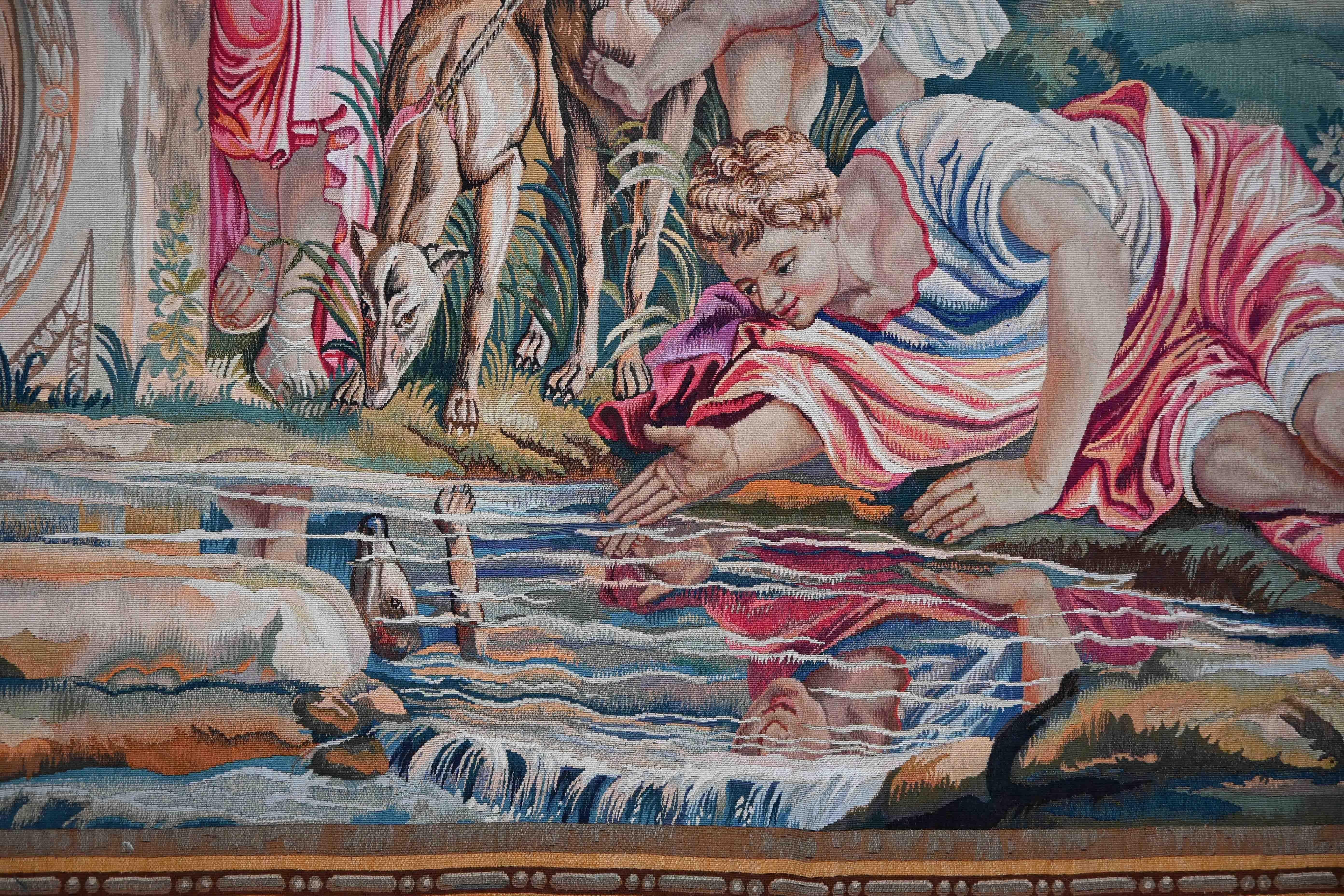 Raro e pregiato arazzo della Manufacture Nationale de Beauvais, XIX secolo
Narciso che guarda se stesso nell'acqua
210L x 180H cm
Lana e seta

Come da tradizione, questo magnifico arazzo è stato sottoposto a un'accurata pulizia, a una fodera di lino