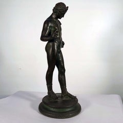 "Narcissus" Grand Tour Bronze Sculpture After the Antique