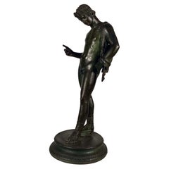 "Narcisse  Sculpture en bronze du Grand Tour d'après l'Antique