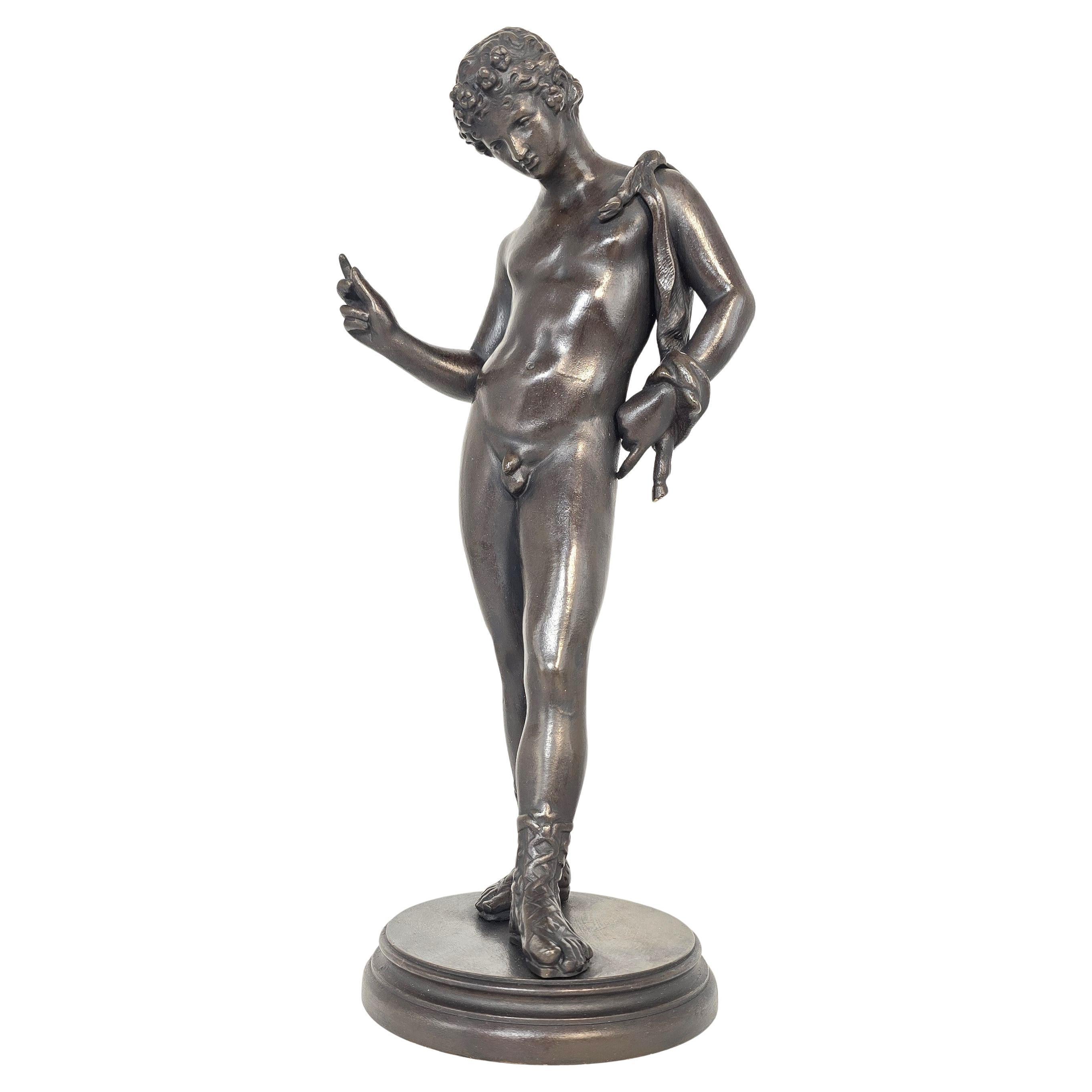 Narcisse, sculpture en bronze italienne de grand tour vers 1890 en vente