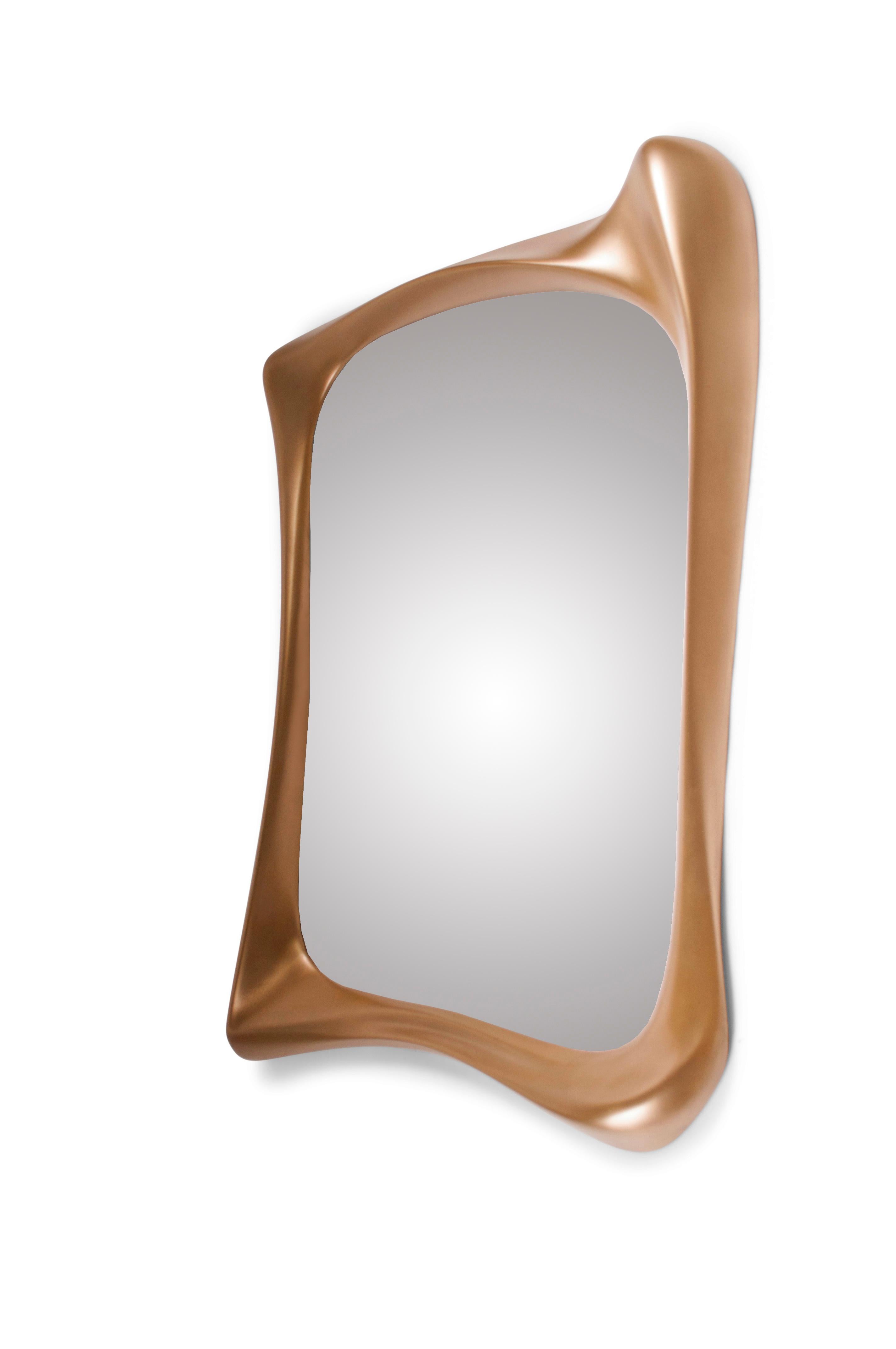 Modern Amorph Narcissus Mirror Gold Finish