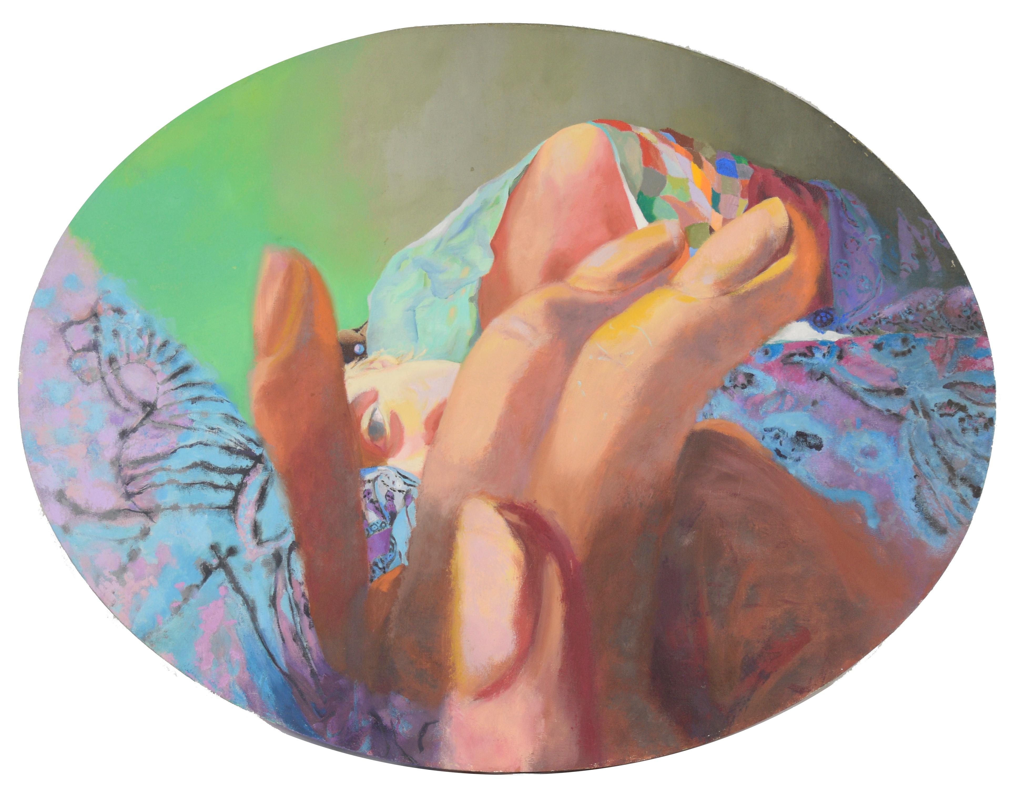 "Morning Towers" Contemporary Figurative Self Portrait