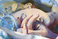 "Rainy Day Morning Scape" Contemporary Abstract Figurative Original Oil Painting