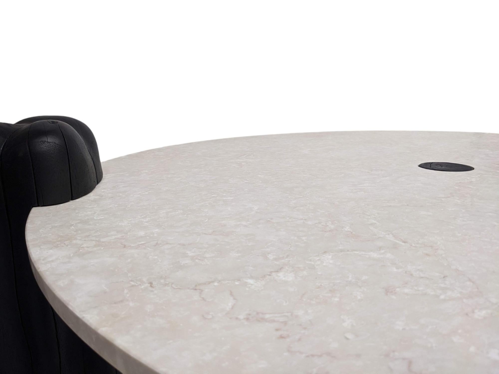 Contemporary Narco Teak Collection Centre Table Round by AMBER x IÑIGO CALLEJA For Sale