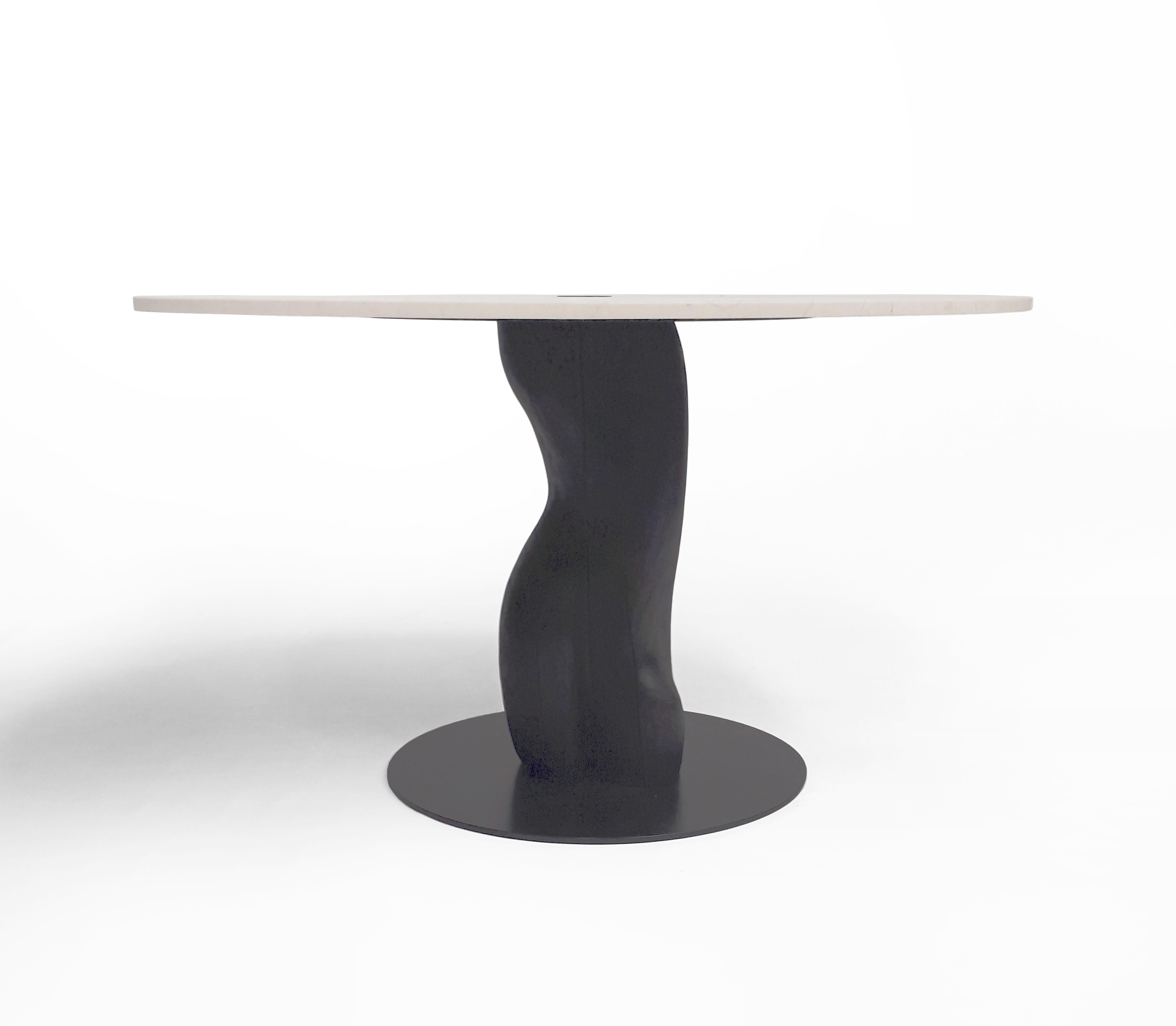 Contemporary Narco Teak Collection Dining Table Round by AMBER x IÑIGO CALLEJA For Sale