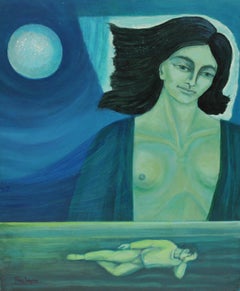 Óleo sobre tablex - Pensamientos al viento