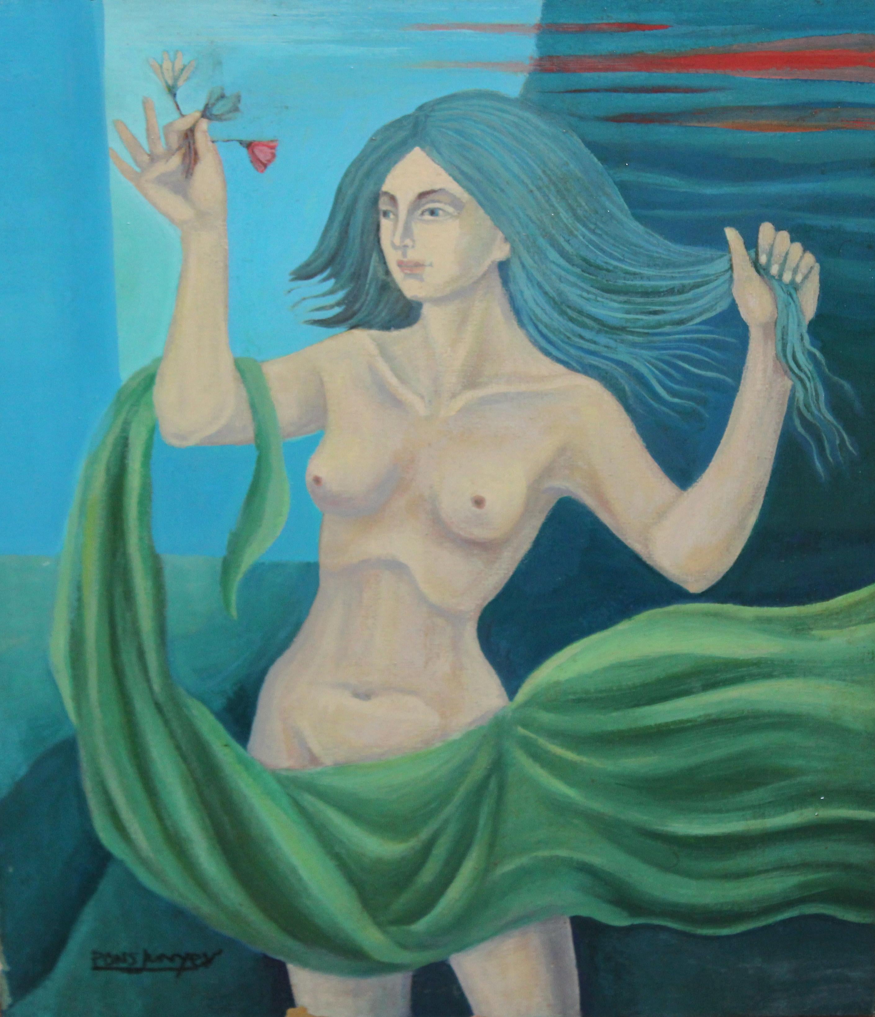 Figurative Painting Narcís Pons Junyer - Óleo sobre tela - Primavera