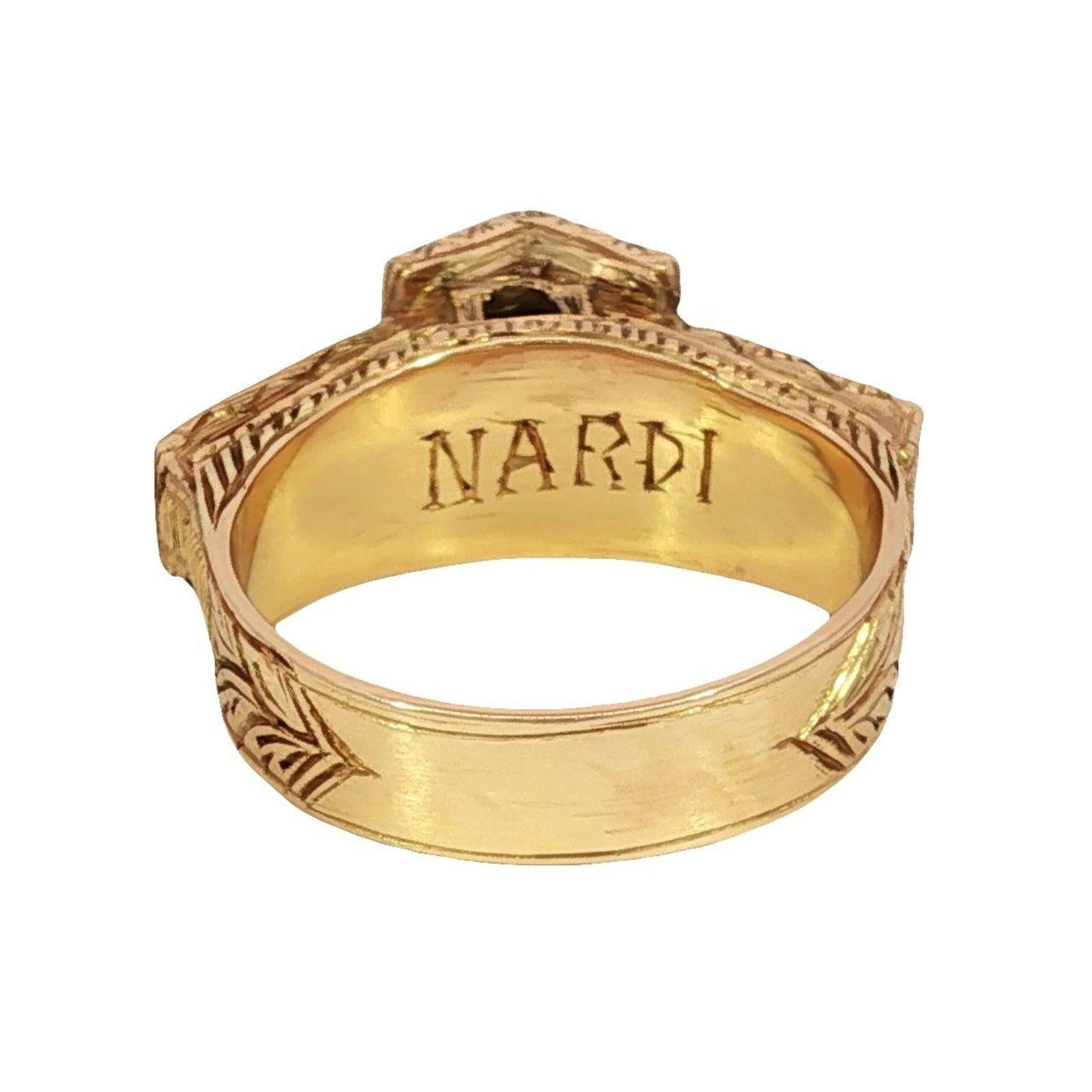 Nardi Gold Ruby Ring Rialto Yellow Gold ~1.12ctw Rubies Size 5.5 en vente 1