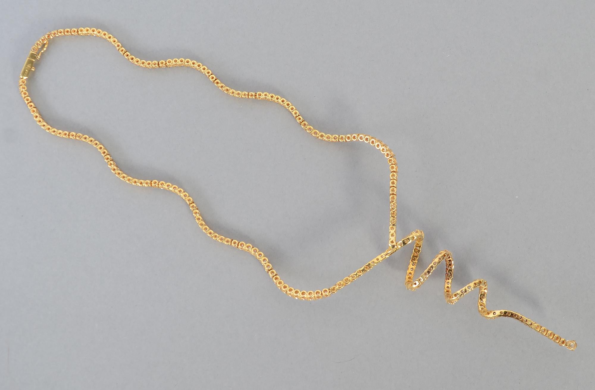 Modern Nardi Diamond Swirl Choker Necklace