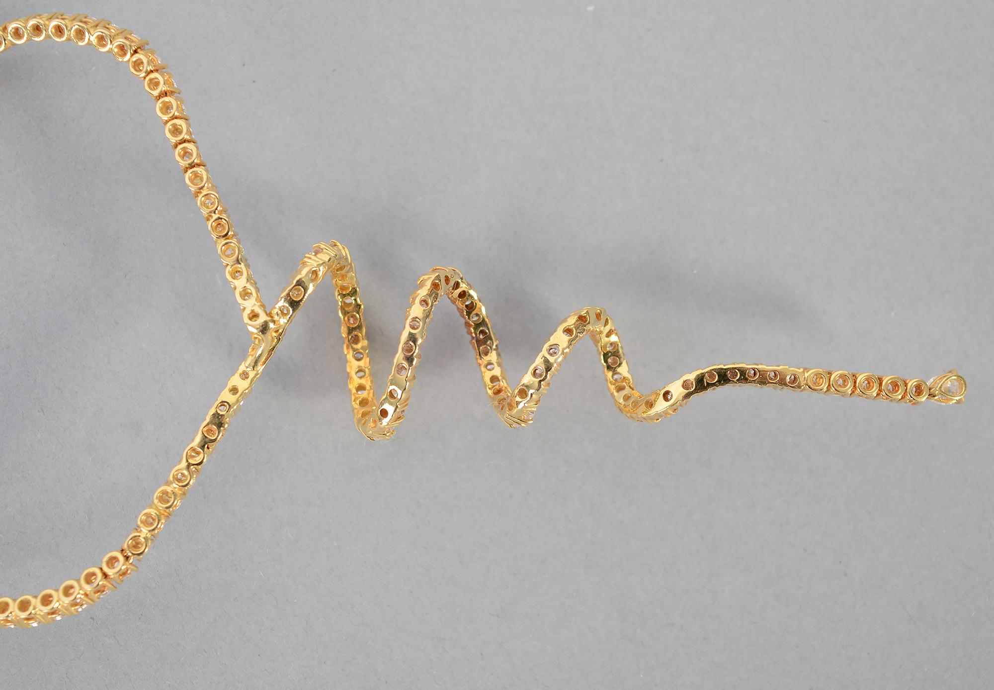 Women's Nardi Diamond Swirl Choker Necklace For Sale