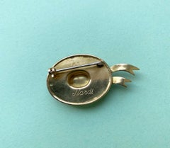 Nardi Hutbrosche aus Gold und Emaille