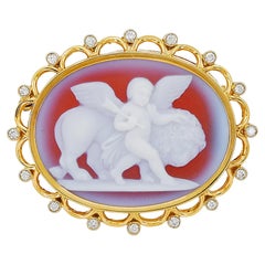 Nardi Love Conquers All Cameo Brooch