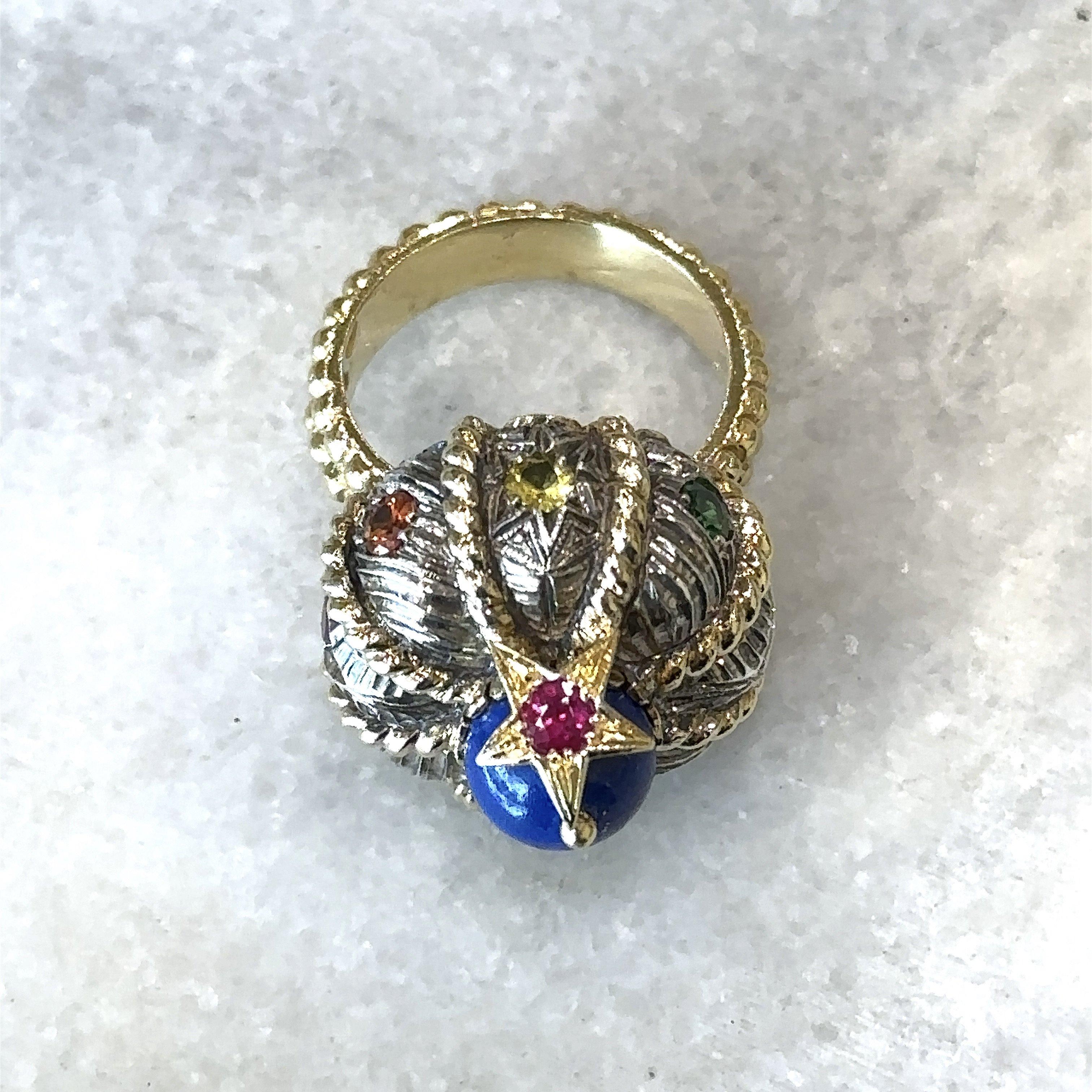 Women's Nardi Venice Turbante Gemstone Ring, 18KT Yellow Gold and Sterling Silver