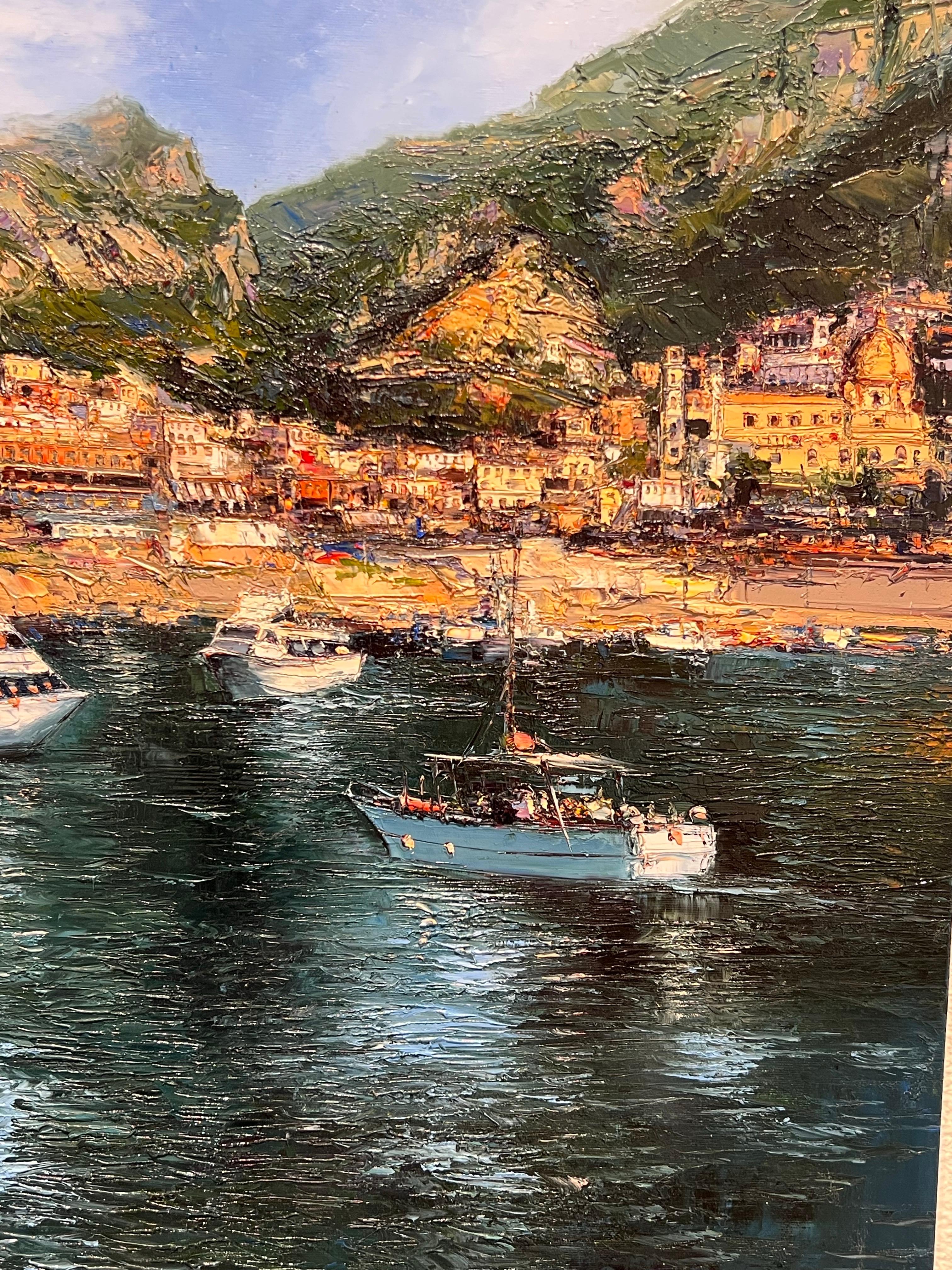 Amalfi, huile sur toile Peinture contemporaine d'Amalfi. 2