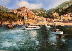 Amalfi, huile sur toile Peinture contemporaine d'Amalfi.
