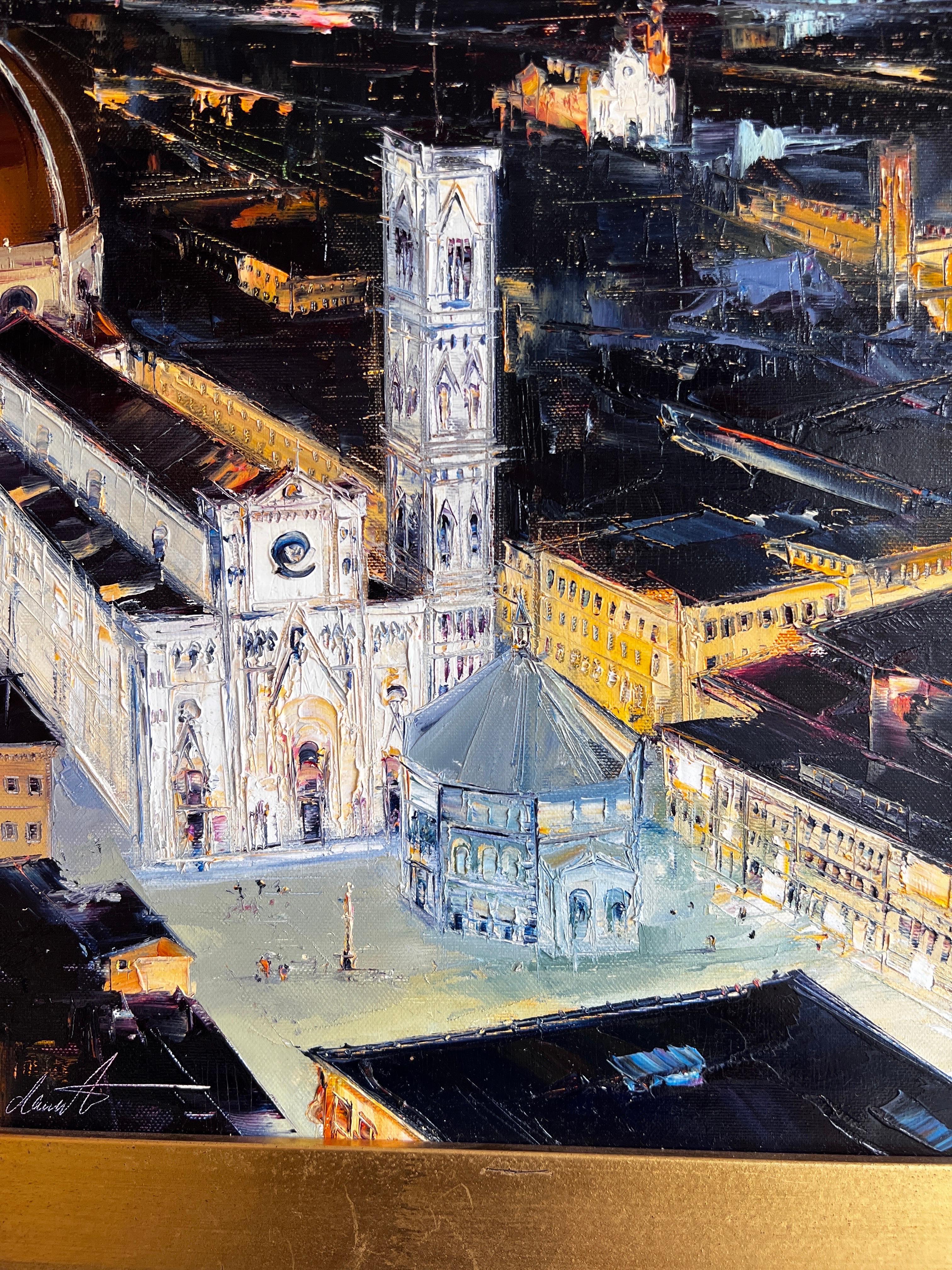 Contemporary, Firenze, Santa Maria Del Fiore, Italy. Italy view. - Impressionist Painting by Narek Arakelyan