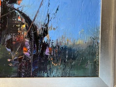 Contemporary painting, Venezia III, Gondola, Views of Italy.