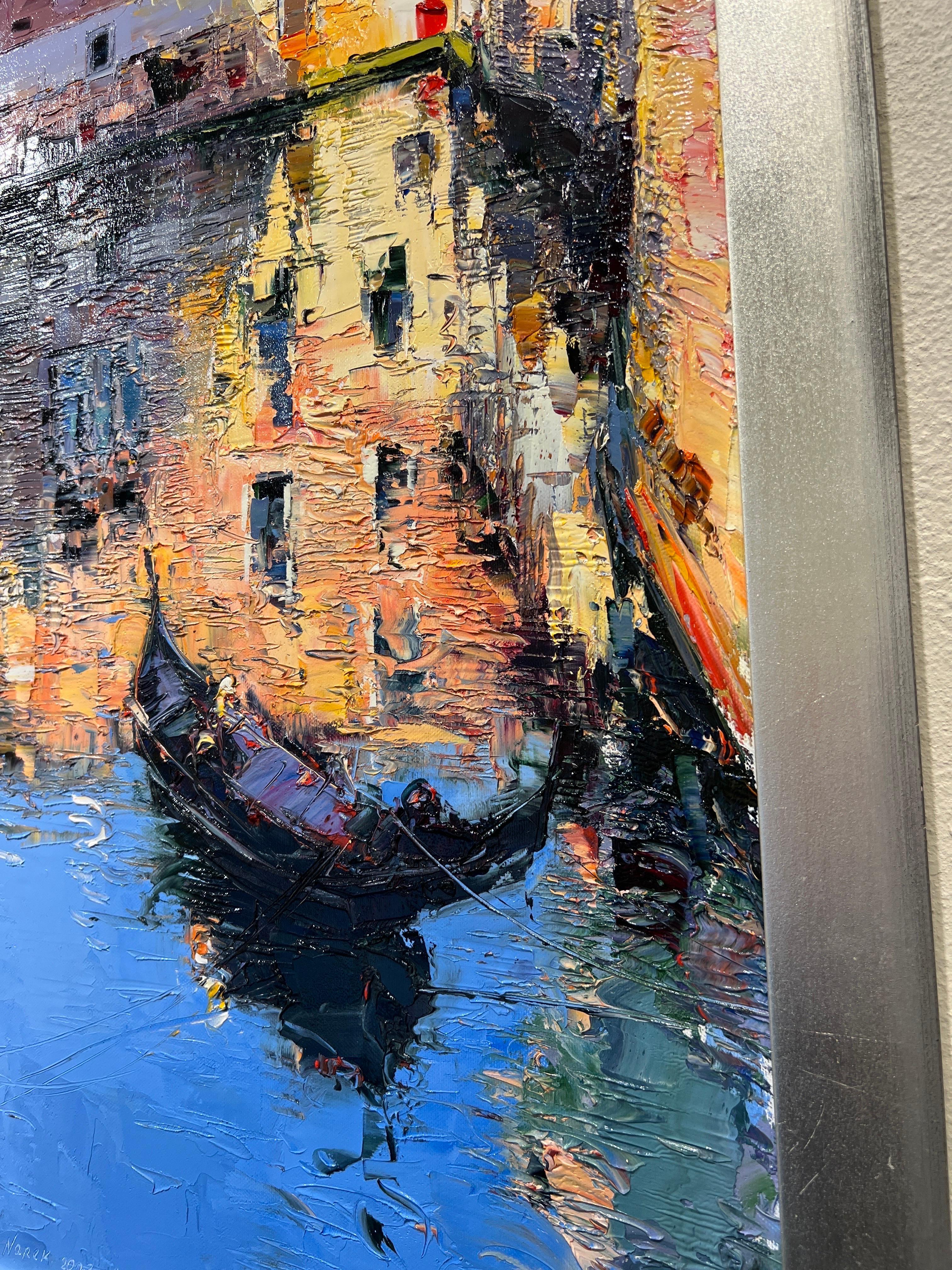 Gondola Venezia II, Contemporary Art Venezia.  - Painting by Narek Arakelyan