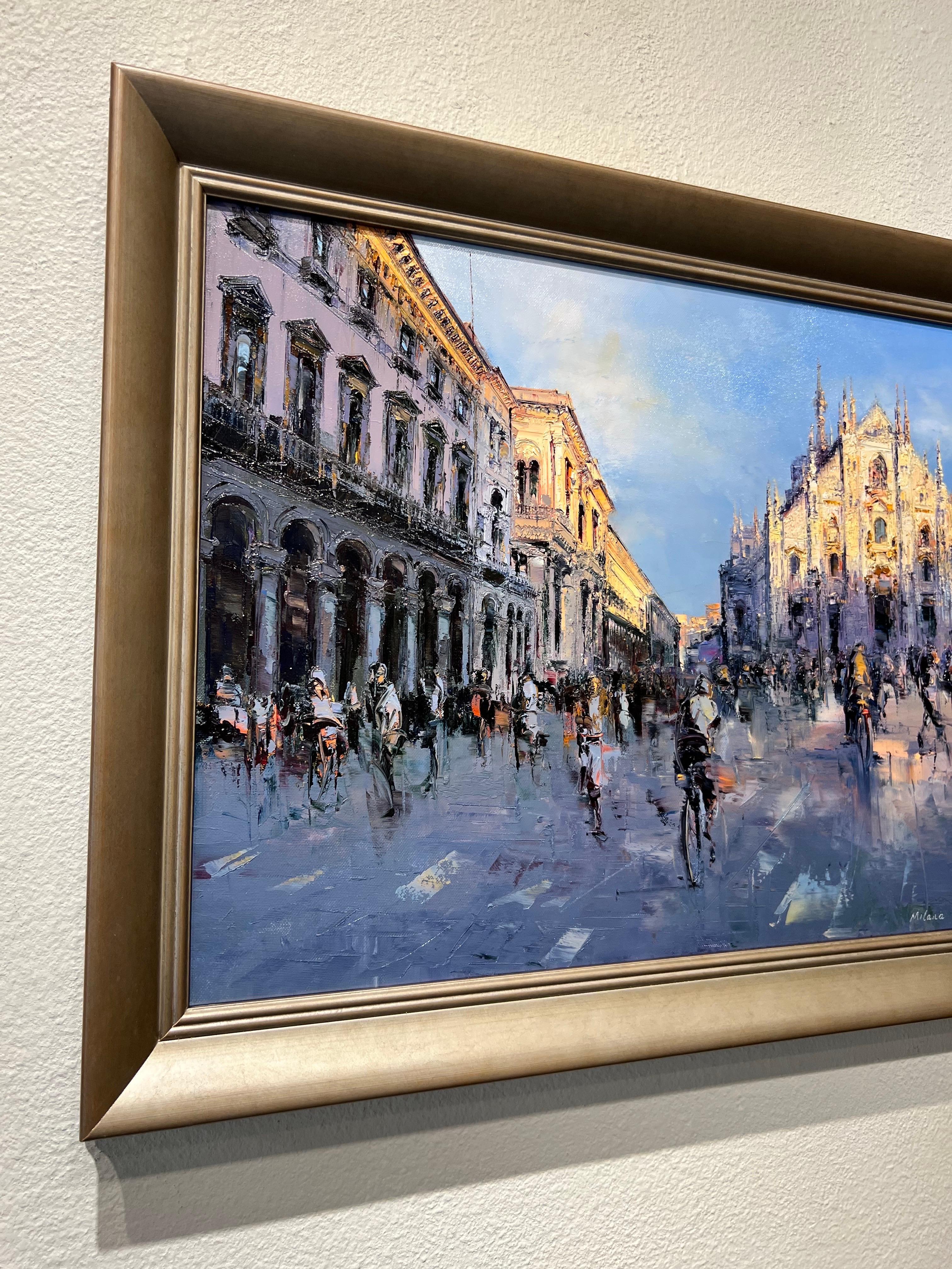 Milan, Metropolitan City of Milan sur Counterparty look huile sur toile en vente 1