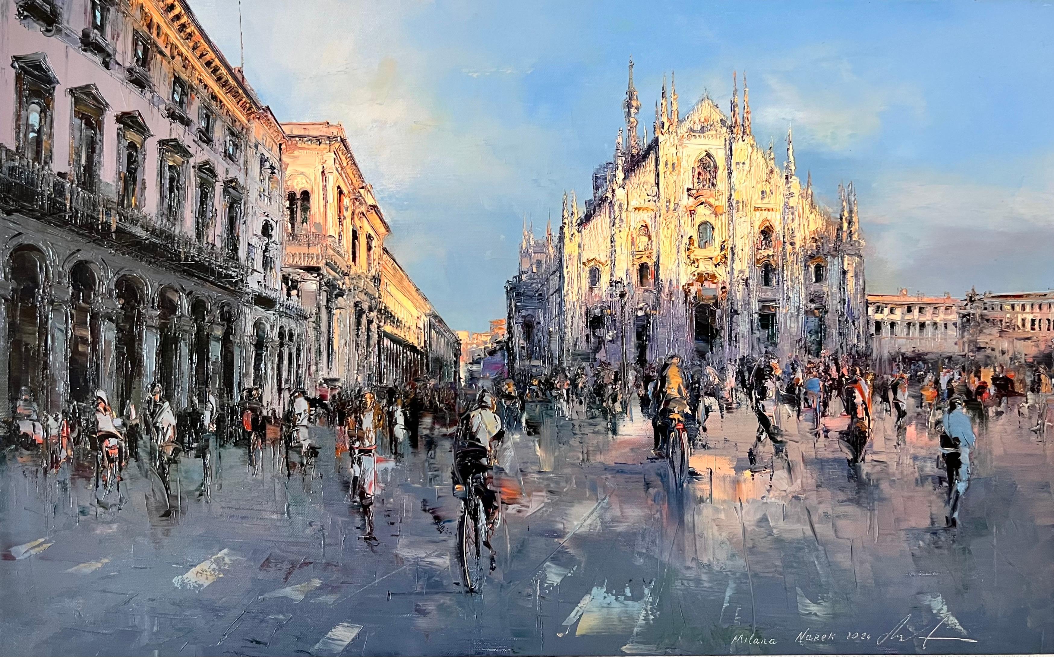 Landscape Painting Narek Arakelyan - Milan, Metropolitan City of Milan sur Counterparty look huile sur toile