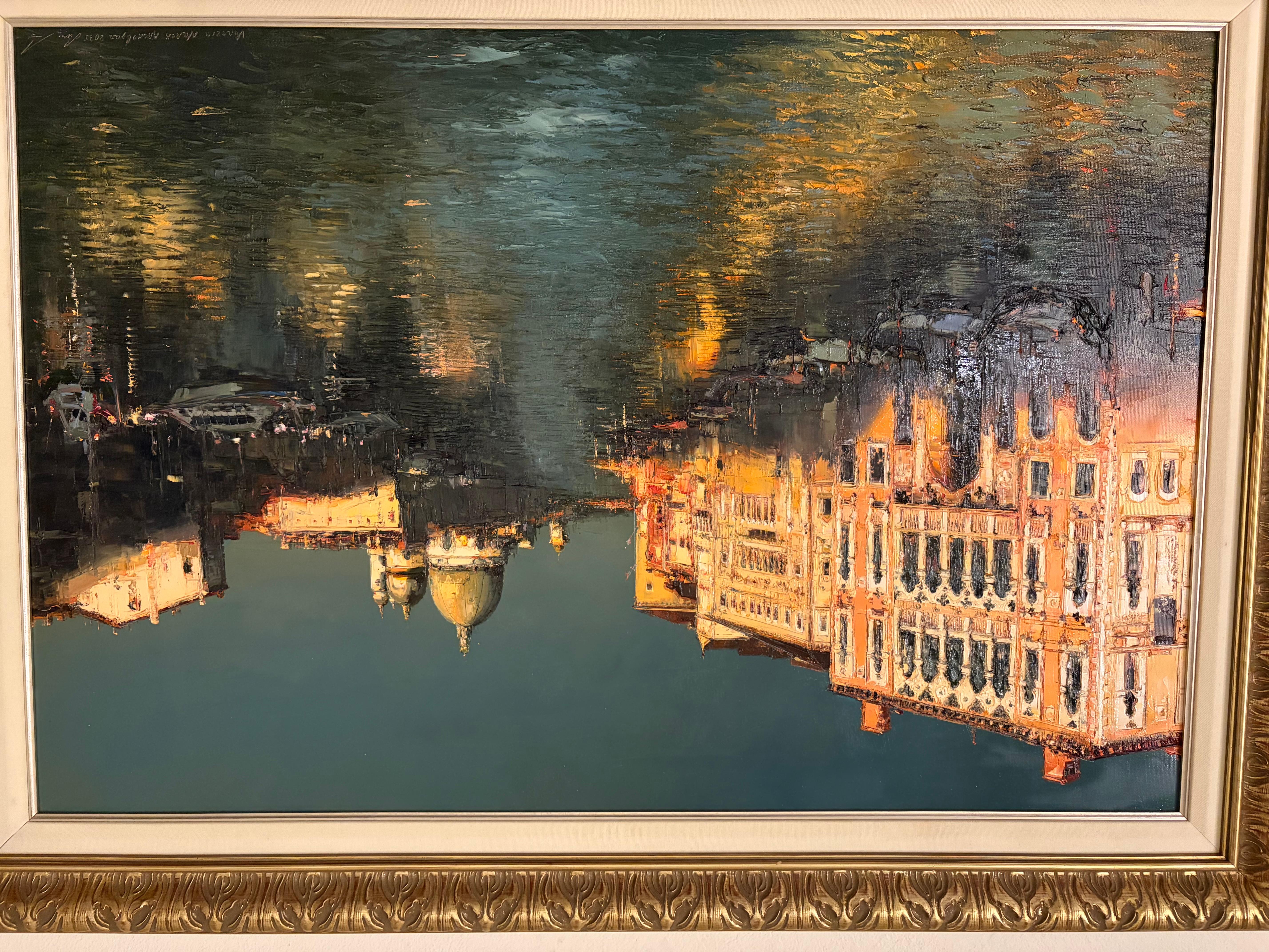 Venezia, zeitgenössisches Ölgemälde von Venezia. im Angebot 5