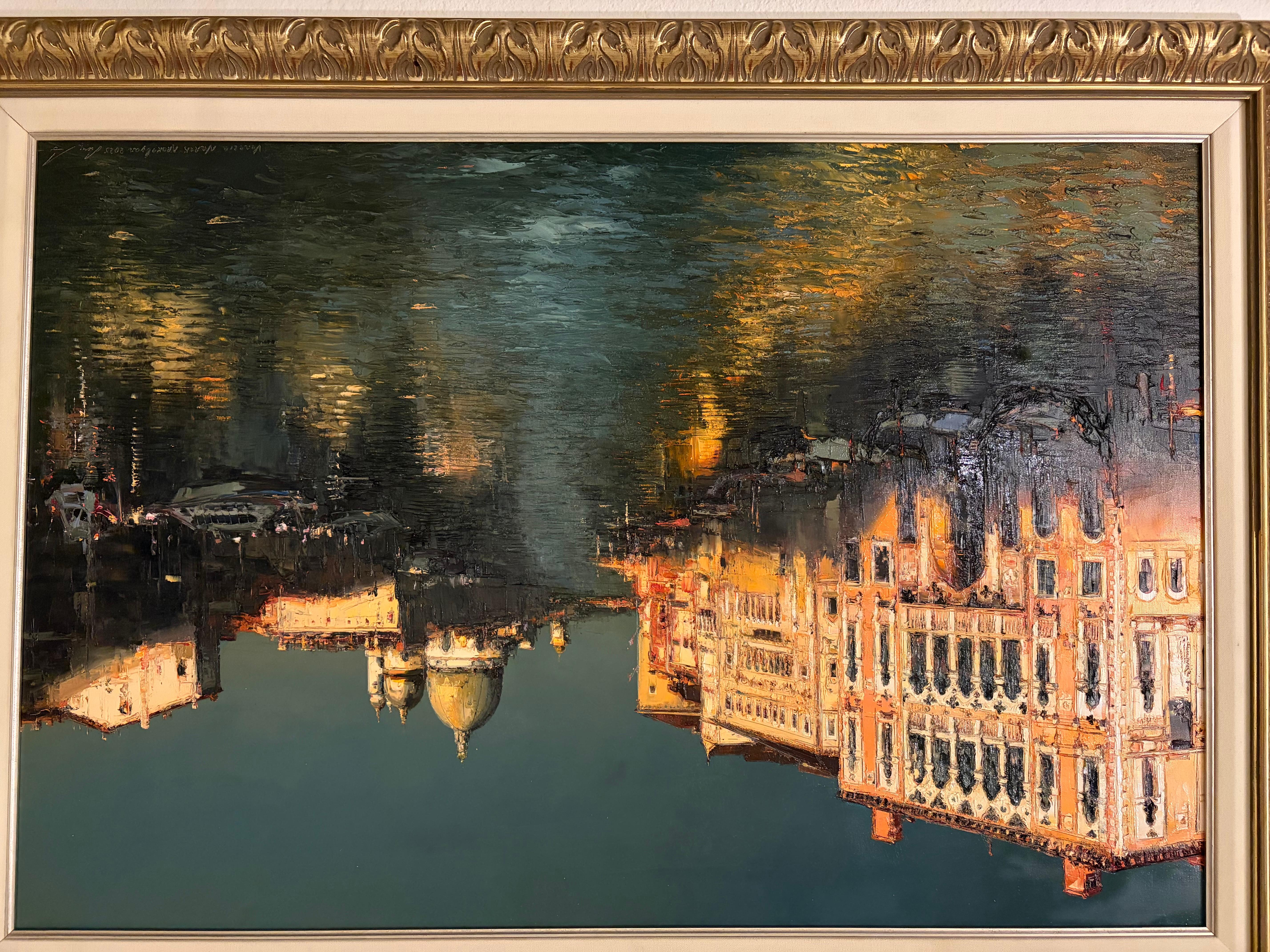 Venezia, zeitgenössisches Ölgemälde von Venezia. im Angebot 6