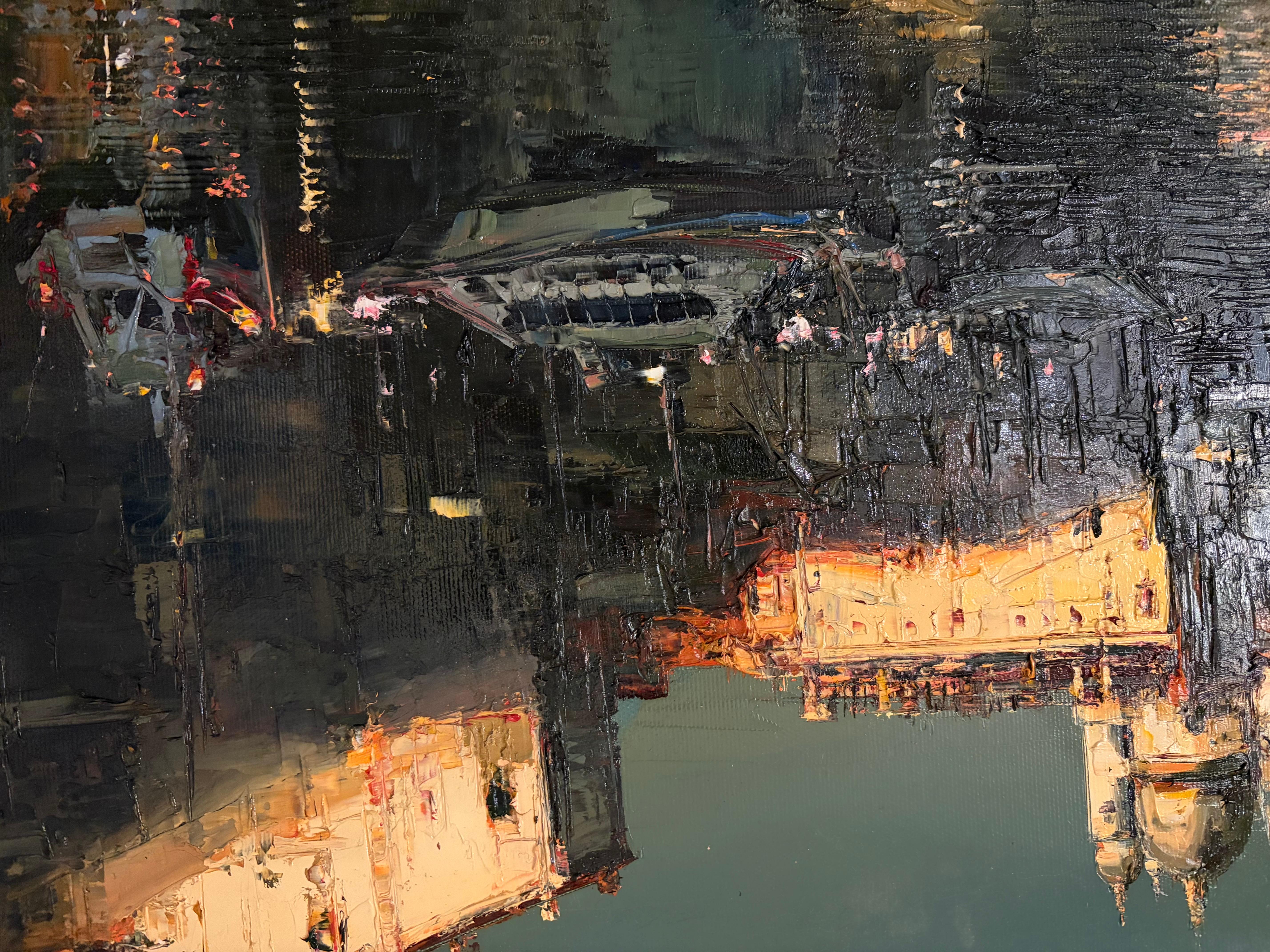 Venezia, zeitgenössisches Ölgemälde von Venezia. im Angebot 7