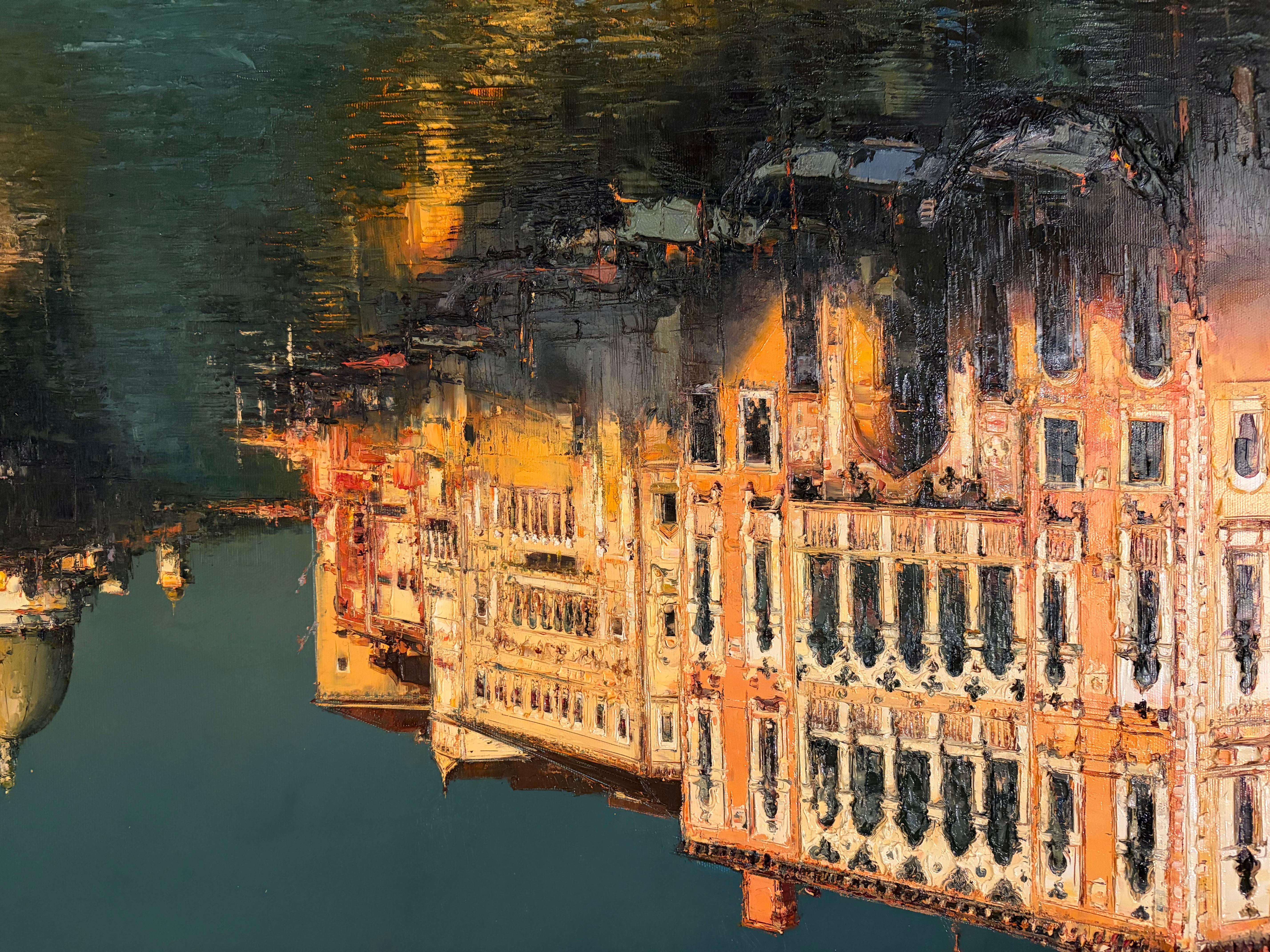 Venezia, zeitgenössisches Ölgemälde von Venezia. im Angebot 9