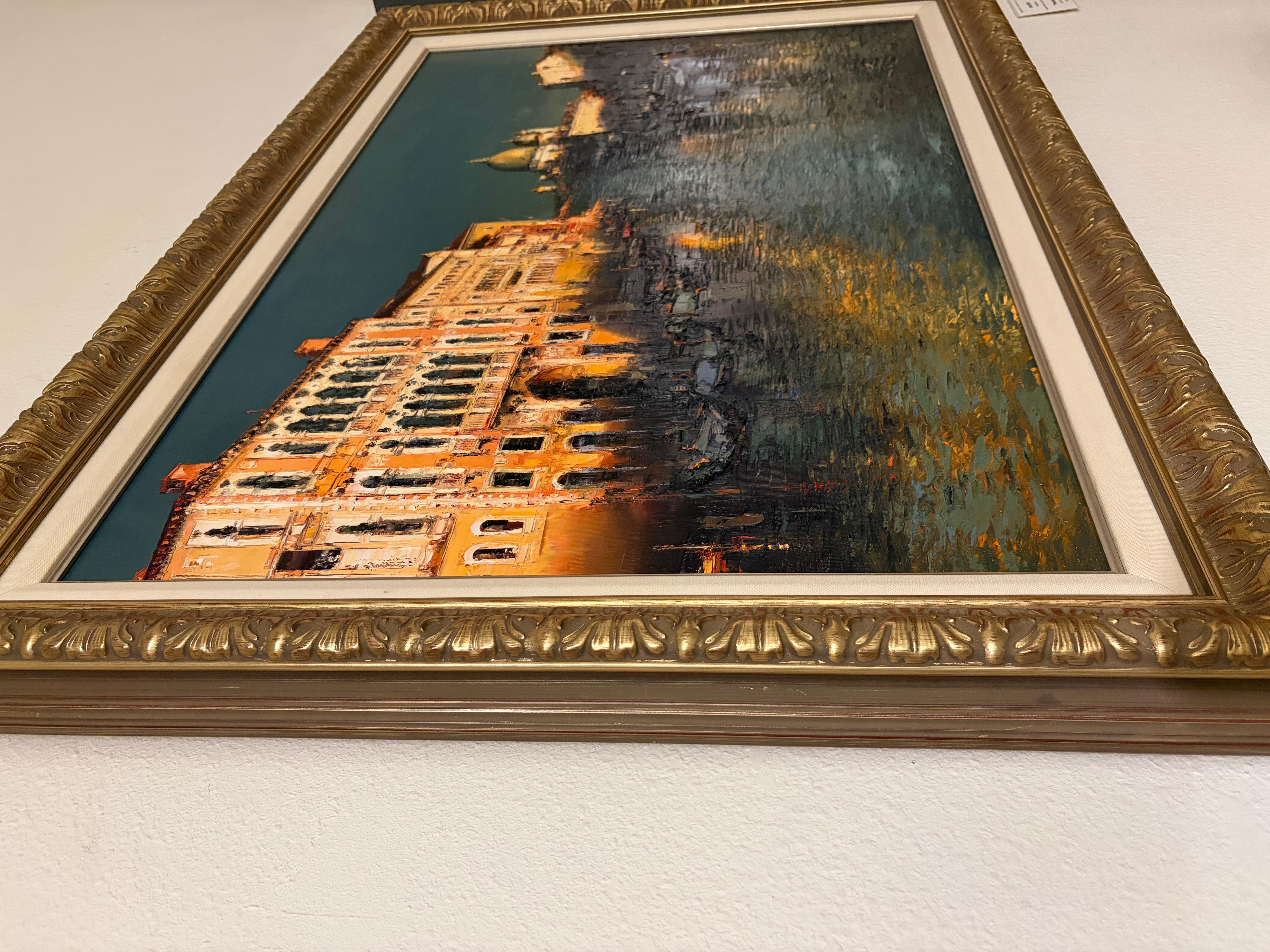 Venezia, zeitgenössisches Ölgemälde von Venezia. im Angebot 13