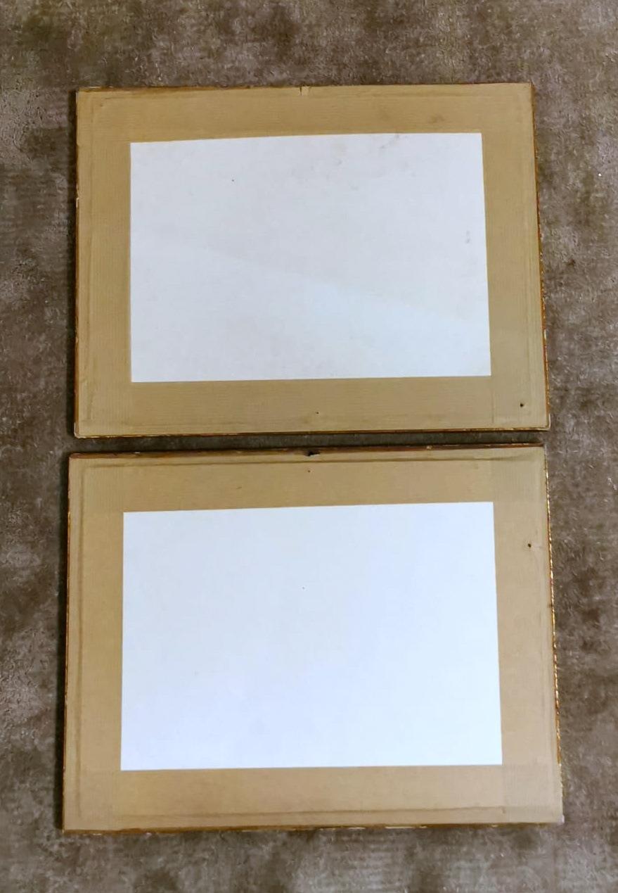 Nargeol Adrien Pareja Impresiones Acuarela Pintada Con Marcos Dorados en venta 10