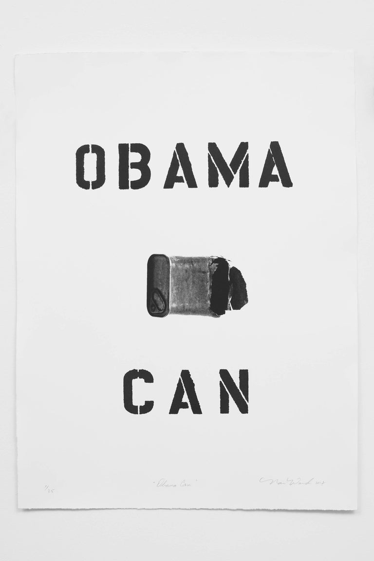 <i>Obama Can</i>, 2017, by Nari Ward, offered by Lehmann Maupin